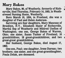 Mary Bakos